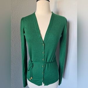 Gucci Tom Ford Era Emerald Green Wool Cardigan Sweater Extra Small Rare